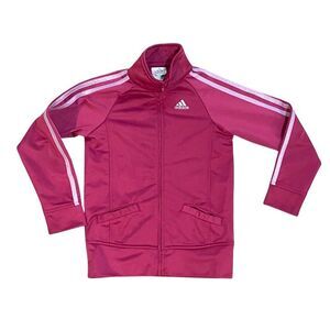 Adidas Girls Track Jacket Size 6X Magenta